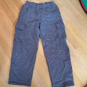 Aritzia Utility Cargo Sweatpants in Charcoal Blue